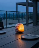 Alabaster Petite Portable Lamp – terrace