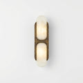 Alabaster Tube Wall Lamp – Antiqued Brass