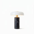 Marble and Glass Portable Lamp – Black