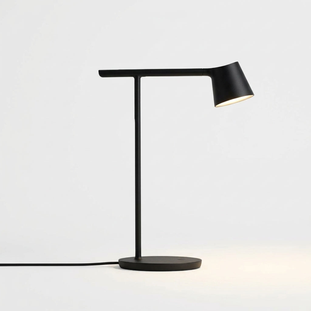 Adjustable Opal Diffuser Desk Lamp – Black