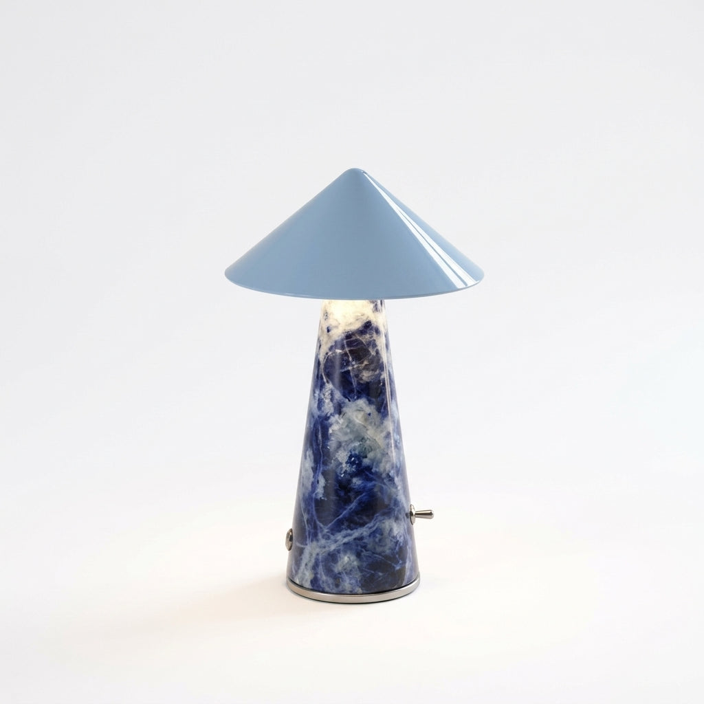 Jade Cordless Table Lamp – Blue & White Jade