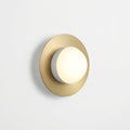 Concave Alabaster Sconce – Brass & White