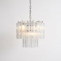 Layered Glass Chandelier – Clear