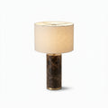 Veined Marble Table Lamp – Coffee & Light Beige