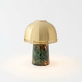 Ceramic Cordless Table Lamp – Green & Copper