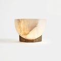 Brass and Alabaster Disc Sconce – Vintage Brass