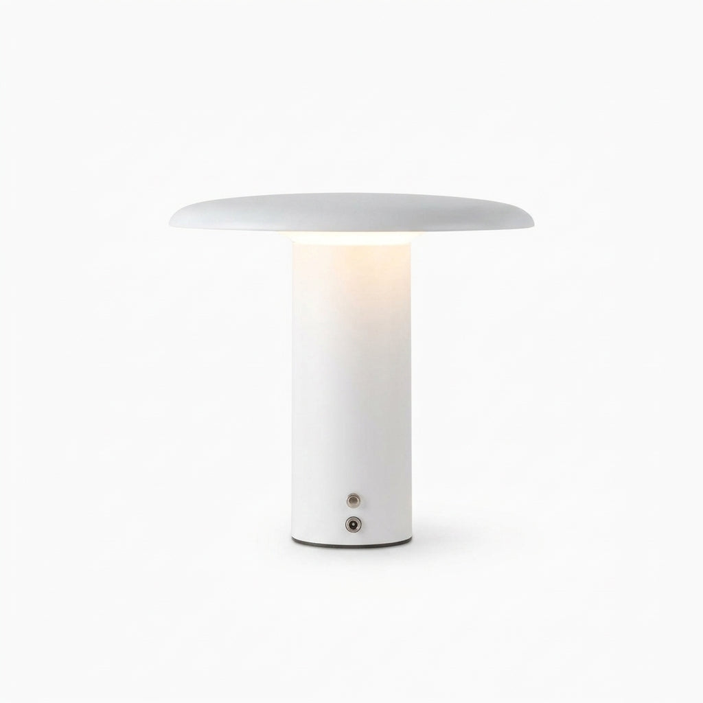 Wide Dome Portable Lamp – White