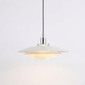 Tiered Metal Dome Pendant Light – White