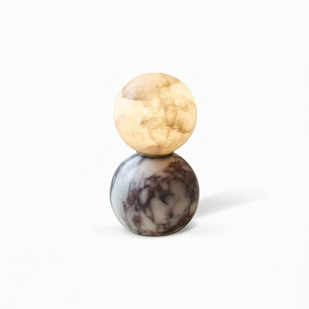 Marble and Alabaster Table Lamp – Beige Alabaster