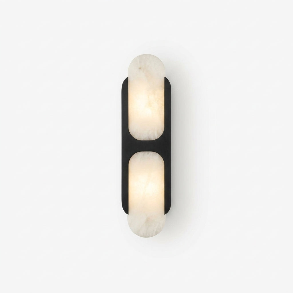 Alabaster Tube Wall Lamp – Black