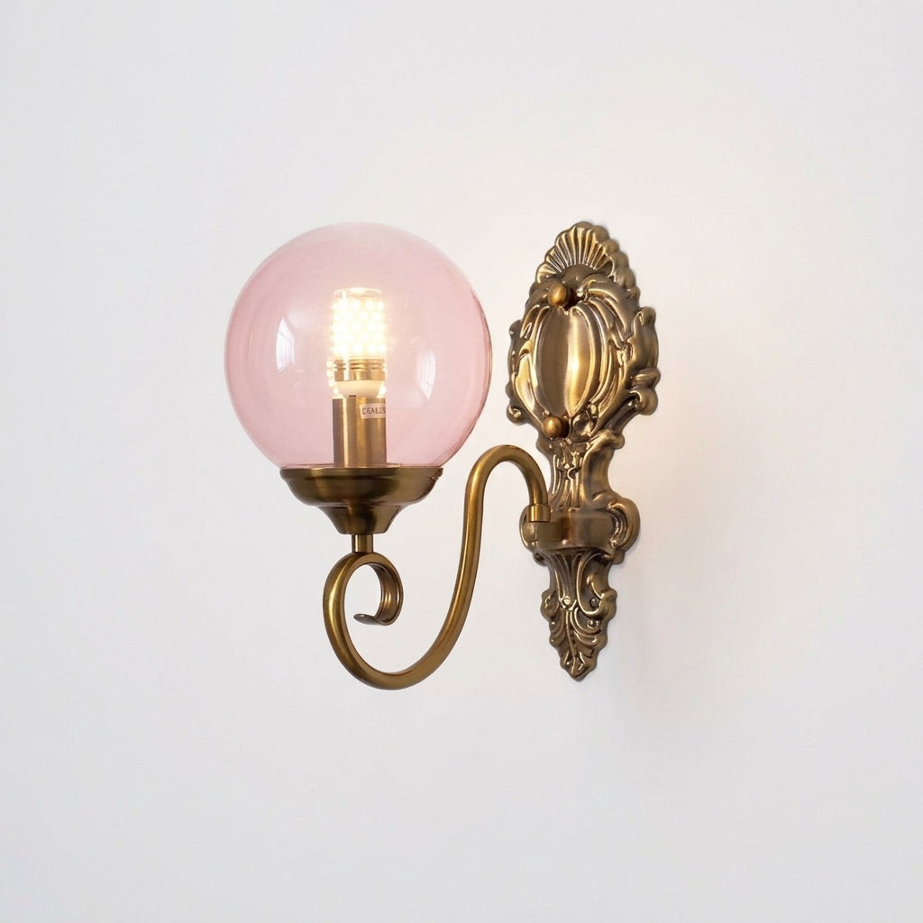 Colored Glass Wall Lamp – Pink