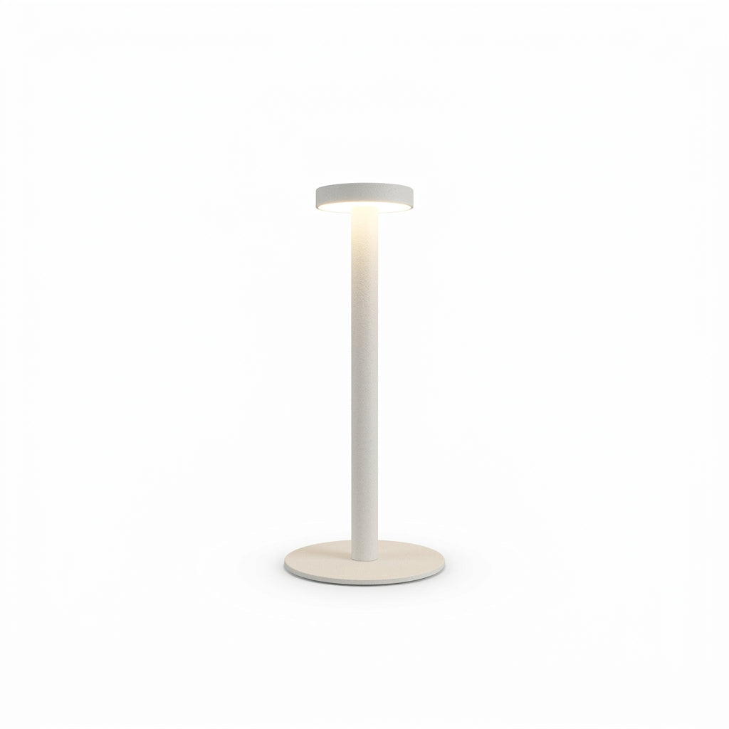 Sand-Finish Aluminum Cordless Lamp – Sand White