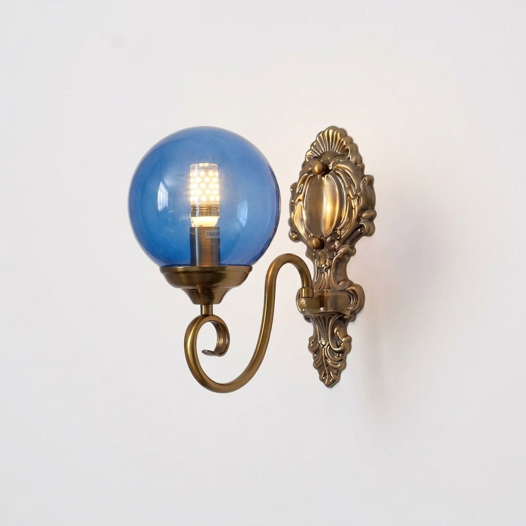 Colored Glass Wall Lamp – Blue