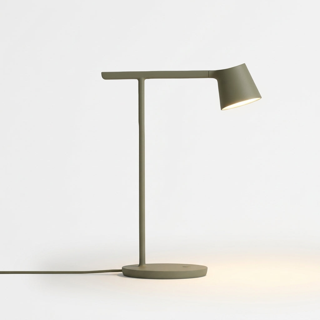 Adjustable Opal Diffuser Desk Lamp – Olive