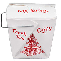 Pack of 15 Chinese Take Out Boxes PAGODA 32 oz / Quart Size Party Favor and Food Pail