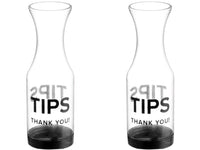 Tip Jar for bartenders and restaurants | Clear SAN plastic Tips carafe/Jars for money | 10-inch large cool tips container for restaurants, bars, cafes, and pizzerias. GEEX DEPOT (2)