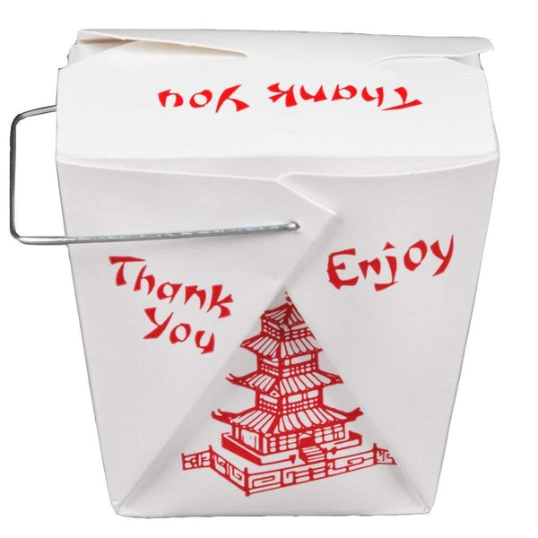 Pack of 15 Chinese Take Out Boxes PAGODA 32 oz / Quart Size Party Favor and Food Pail