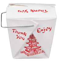 Pack of 15 Chinese Take Out Boxes PAGODA 32 oz / Quart Size Party Favor and Food Pail