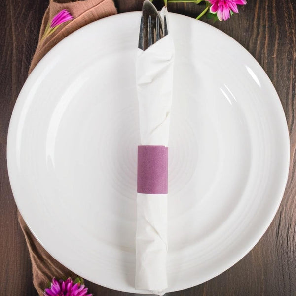 Paper Napkin Band Box of 2000 (Burgundy/Wine Color), Paper Napkin Rings, Self-Adhering Paper Napkin Band by GEEX DEPOT