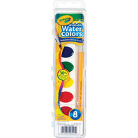 Crayola 530525 Washable Watercolor Paint, 8 Assorted Colors
