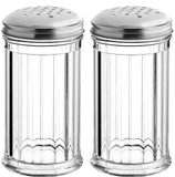 12-ounce Plastic Parmesan Cheese Shaker/Red Pepper Shaker with medium Holes Stainless Steel Lid, Clear Plastic sugar/spice dispenser (360 ml) by GEEX DEPOT