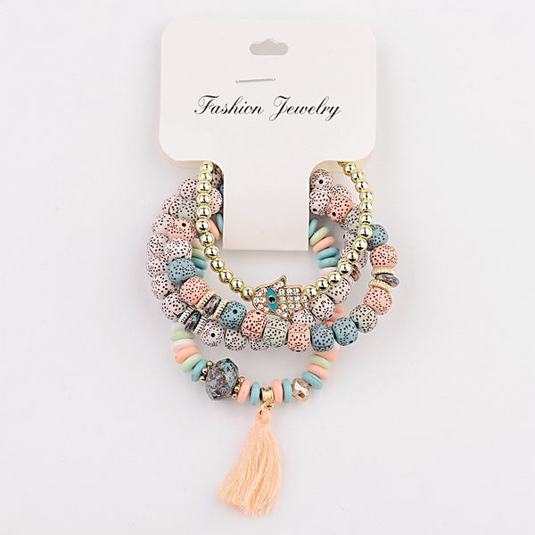 Vintage Bohemia Women Bracelets Set Charm