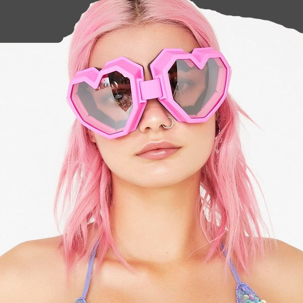 Heart Shaped Goggle Women Sunglasses
