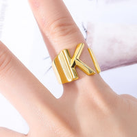 Initial A-Z Letter Rings For Women