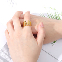 Initial A-Z Letter Rings For Women