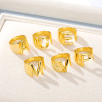 Initial A-Z Letter Rings For Women