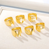 Initial A-Z Letter Rings For Women