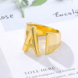 Initial A-Z Letter Rings For Women