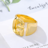 Initial A-Z Letter Rings For Women