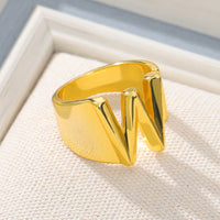 Initial A-Z Letter Rings For Women