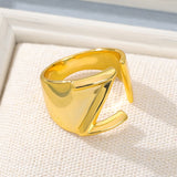 Initial A-Z Letter Rings For Women