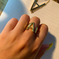 Initial A-Z Letter Rings For Women