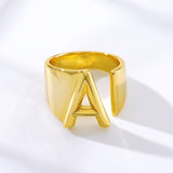 Initial A-Z Letter Rings For Women