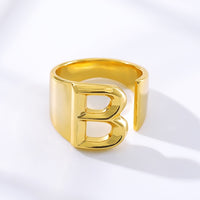 Initial A-Z Letter Rings For Women