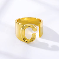 Initial A-Z Letter Rings For Women