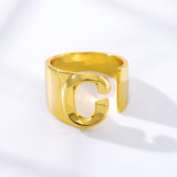 Initial A-Z Letter Rings For Women