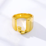 Initial A-Z Letter Rings For Women