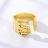 Initial A-Z Letter Rings For Women