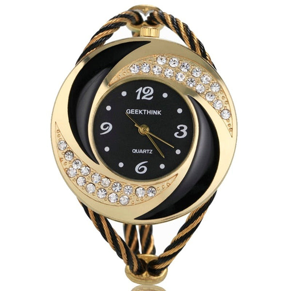 Whirlwind Design Metal Weave Girls Quartz Watch