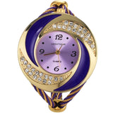 Whirlwind Design Metal Weave Girls Quartz Watch