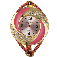 Whirlwind Design Metal Weave Girls Quartz Watch