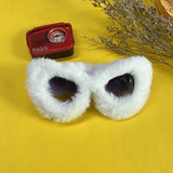 Women Punk Soft Fur Velvet Sun Glasses
