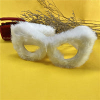 Women Punk Soft Fur Velvet Sun Glasses