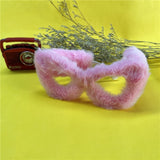 Women Punk Soft Fur Velvet Sun Glasses
