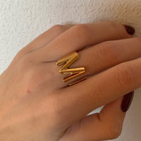 Initial A-Z Letter Rings For Women