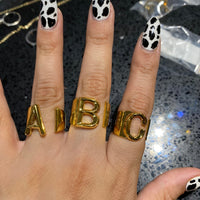 Initial A-Z Letter Rings For Women